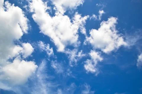 Blue sky with white clouds Stock Photos
