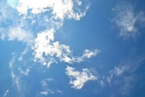 Blue sky with white clouds Stock Photos