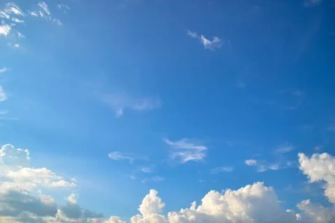Blue sky with white clouds Foto stock