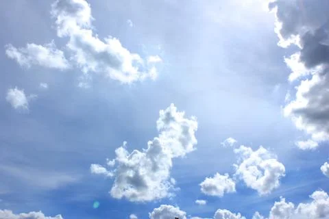 Blue sky white clouds Stock Photos