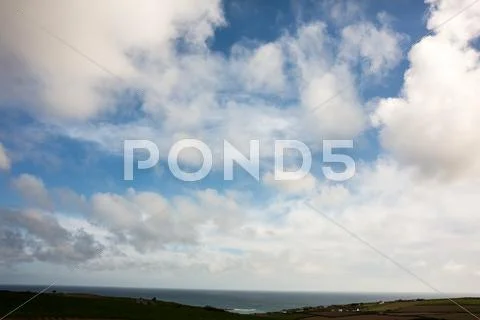 Blue sky with white clouds Stock Photos