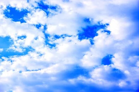 Blue sky with white clouds Stock Photos