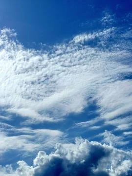 Blue sky with white clouds Stock Photos