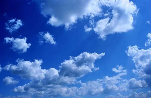 Blue sky with white clouds Stock Photos