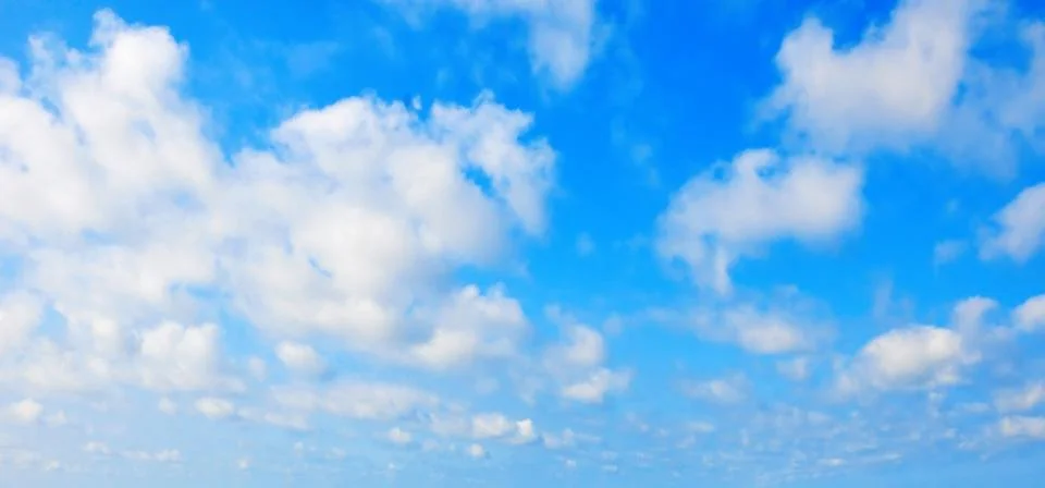 Blue sky with white clouds Stock Photos