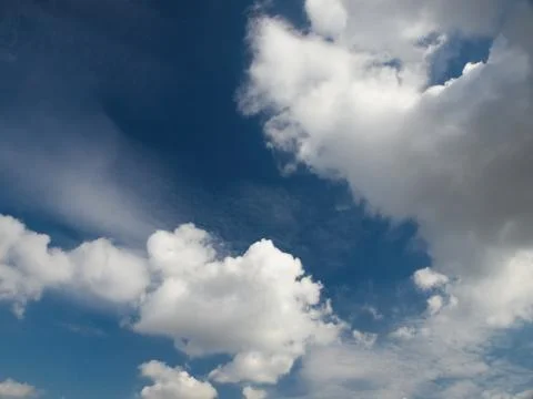 Blue sky with white clouds Stock Photos