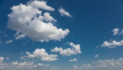 Blue sky with white clouds Stock Photos