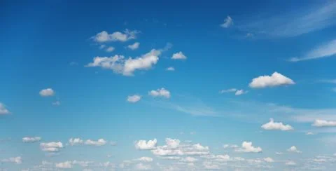 Blue sky with white clouds Stock Photos