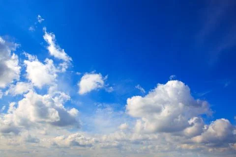 Blue sky with white clouds. Stock Photos