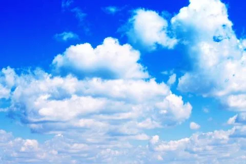 Blue sky with white clouds Stock Photos