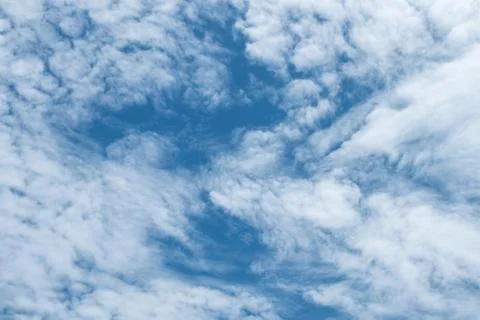 Blue sky with white clouds. Stock Photos