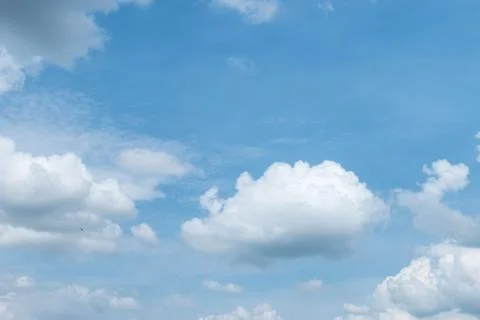 Blue sky with white clouds. Stock Photos