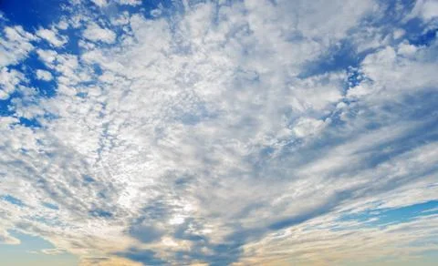 Blue sky with white clouds Stock Photos