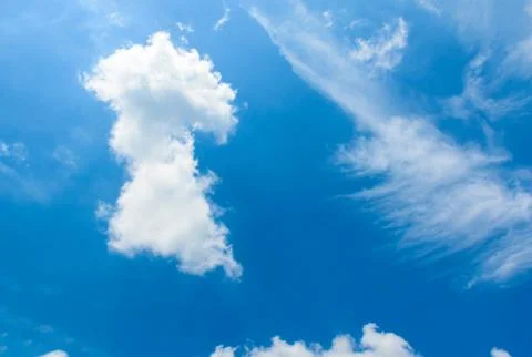 Blue sky with white clouds. Stock Photos