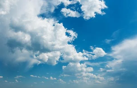 Blue sky with white clouds Stock Photos
