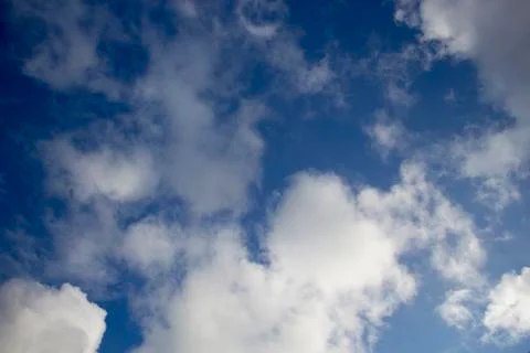 Blue sky with white clouds Stock Photos