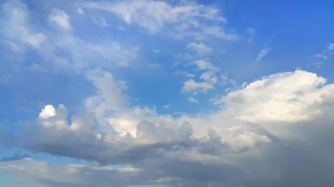 Blue sky with white clouds Foto stock