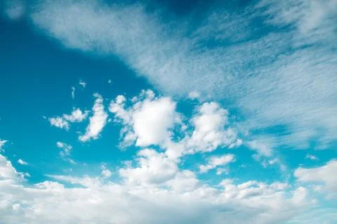Blue sky with white clouds Stock Photos