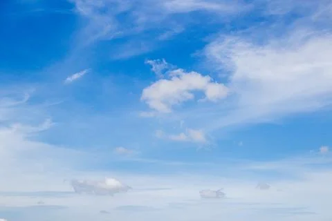 Blue sky with white clouds. Stock Photos