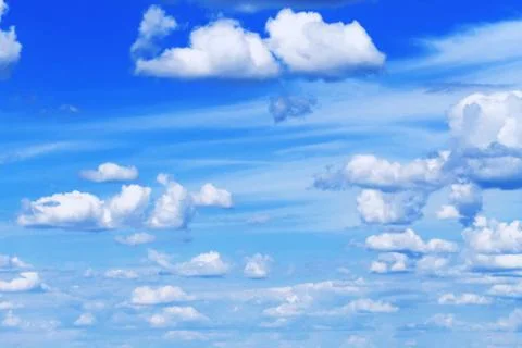 Blue sky with white clouds Stock Photos