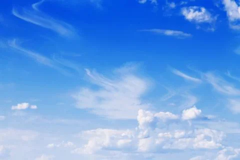 Blue sky with white clouds Stock Photos