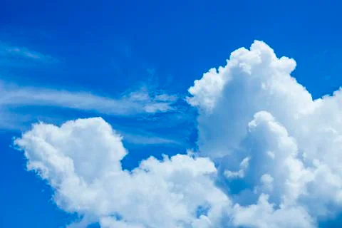Blue sky with white clouds Stock Photos