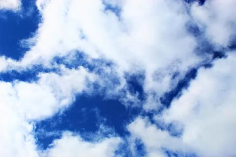 Blue sky with white clouds Stock Photos
