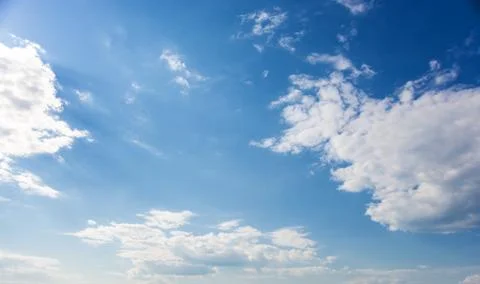 Blue sky with white clouds Stock Photos