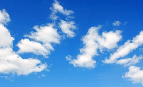 Blue sky with white clouds Stock Photos