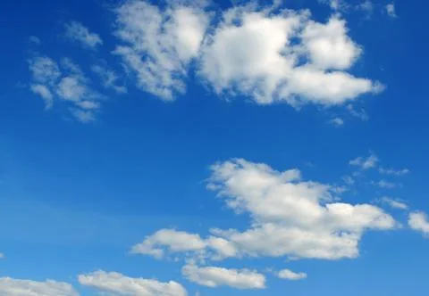 Blue sky with white clouds Stock Photos