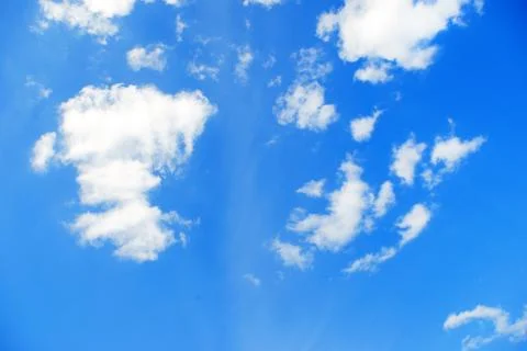 Blue sky with white clouds Foto stock