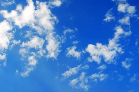 Blue sky with white clouds Stock Photos
