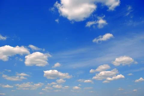 Blue sky with white clouds Stock Photos
