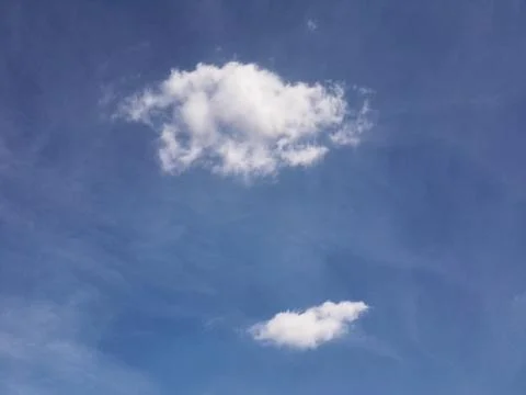Blue sky with white clouds. Stock Photos