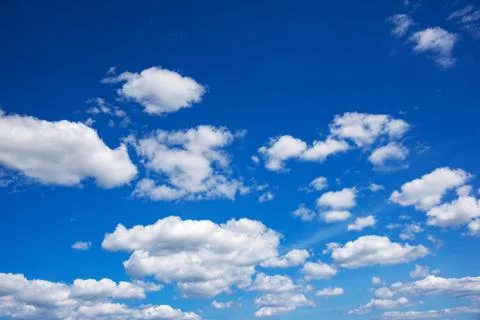 Blue sky with white clouds. Stock Photos