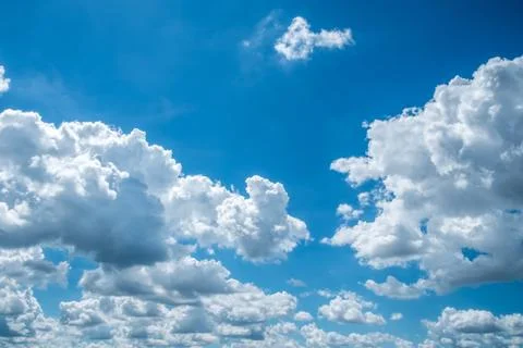 Blue sky with white clouds. Foto stock