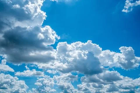 Blue sky with white clouds. Stock Photos