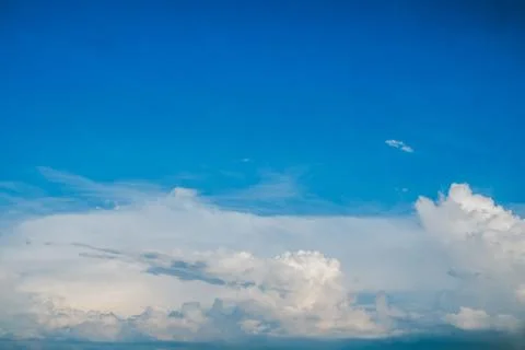 Blue sky with white clouds. Stock Photos