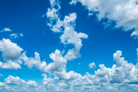 Blue sky with white clouds. Stock Photos