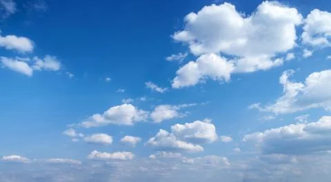 Blue sky with white clouds. Stock Photos