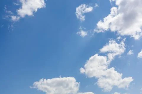 Blue sky with white clouds. Stock Photos