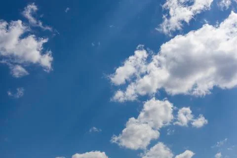 Blue sky with white clouds. Stock Photos