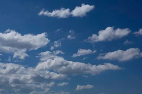 Blue sky with white clouds. Stock Photos