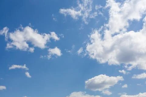 Blue sky with white clouds. Stock Photos