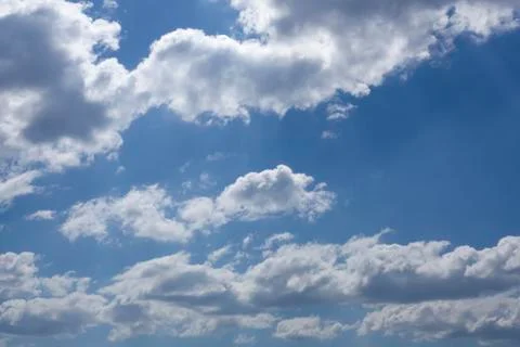 Blue sky with white clouds. Stock Photos