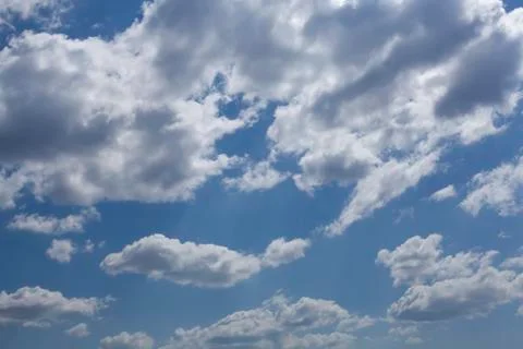 Blue sky with white clouds. Stock Photos