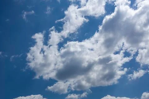 Blue sky with white clouds. Stock Photos