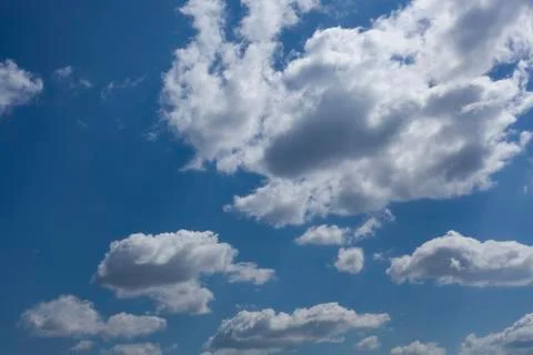 Blue sky with white clouds. Stock Photos