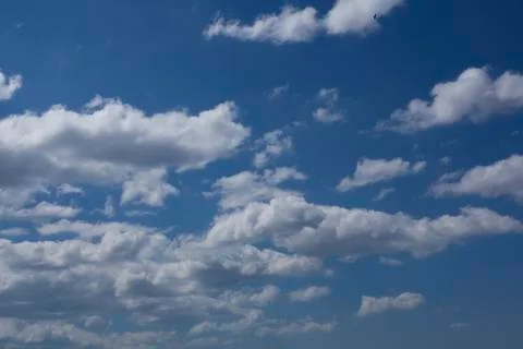 Blue sky with white clouds. Stock Photos