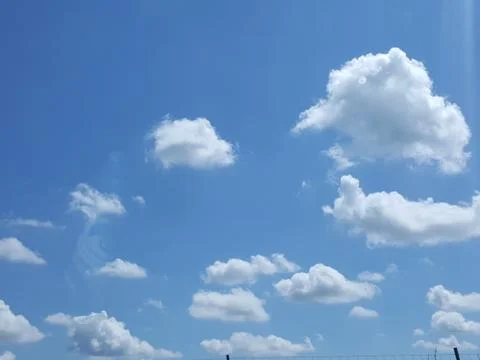 Blue sky with white clouds Stock Photos